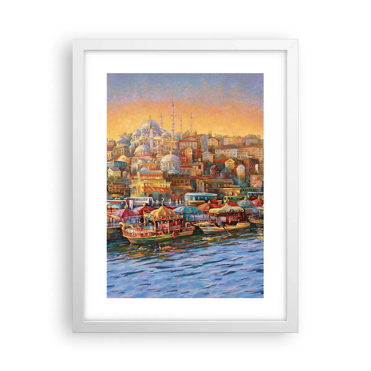 Poster in cornice bianca - Racconto da Istanbul - 30x40 cm