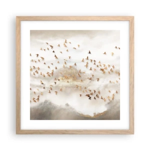 Poster in cornice rovere chiaro - È giunto il momento... - 40x40 cm