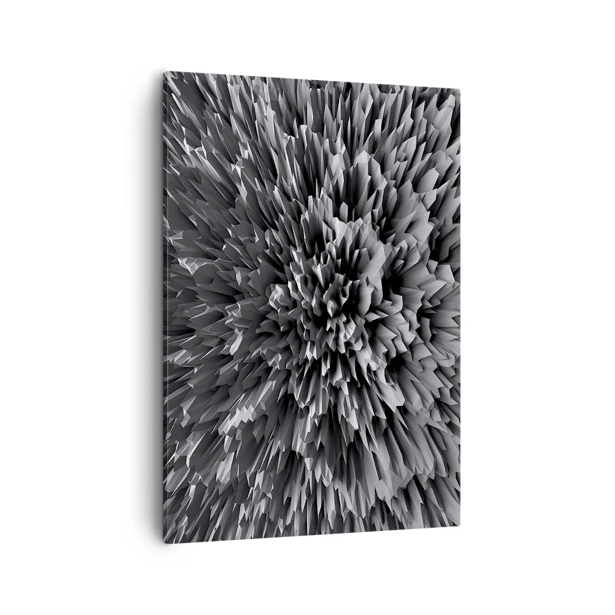 Quadro su tela - Stampe su Tela - Struttura astratta in tonalità di grigio - 50x70cm - Spigolosità massima - Decorazione murale moderna per soggiorno e camera da letto ARTTOR