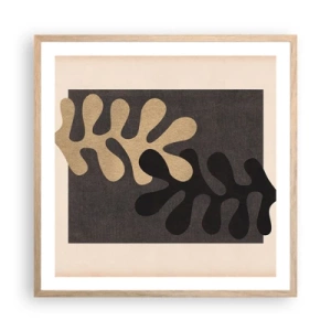 Poster in cornice rovere chiaro - Assenza e completamento - 60x60 cm