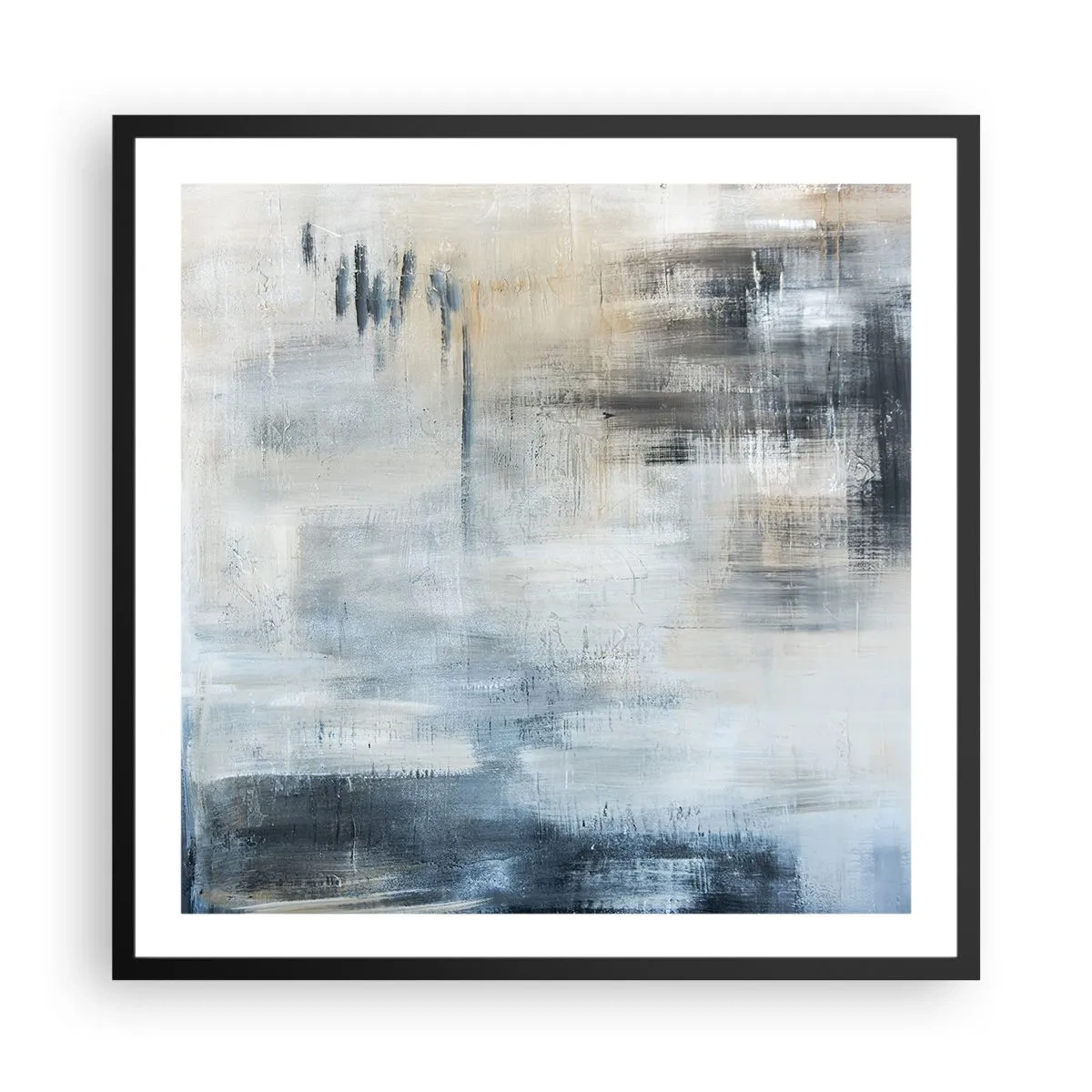 Poster in cornice nera - Coperti dal blu - 60x60 cm