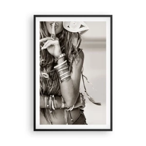 Poster in cornice nera - Come una ragazza - 61x91 cm