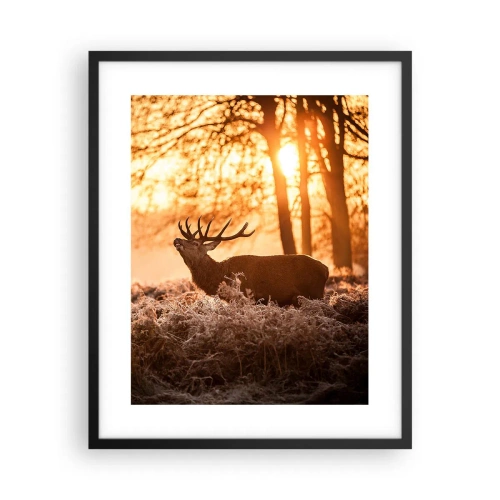 Poster in cornice nera - Il sogno del cacciatore - 40x50 cm