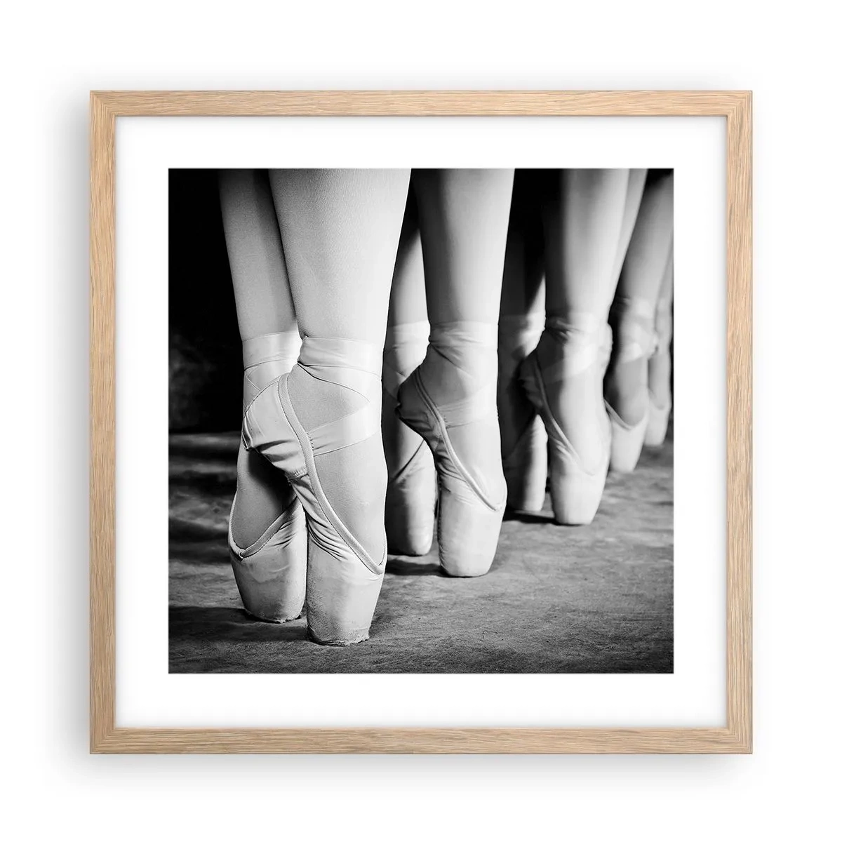 Poster in cornice rovere chiaro - Insieme, con leggerezza - 40x40 cm
