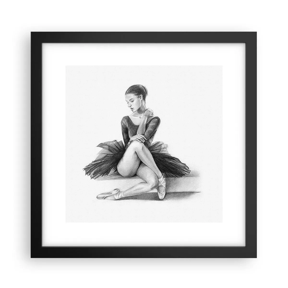 Poster in cornice nera - Incantata dalla danza - 30x30 cm