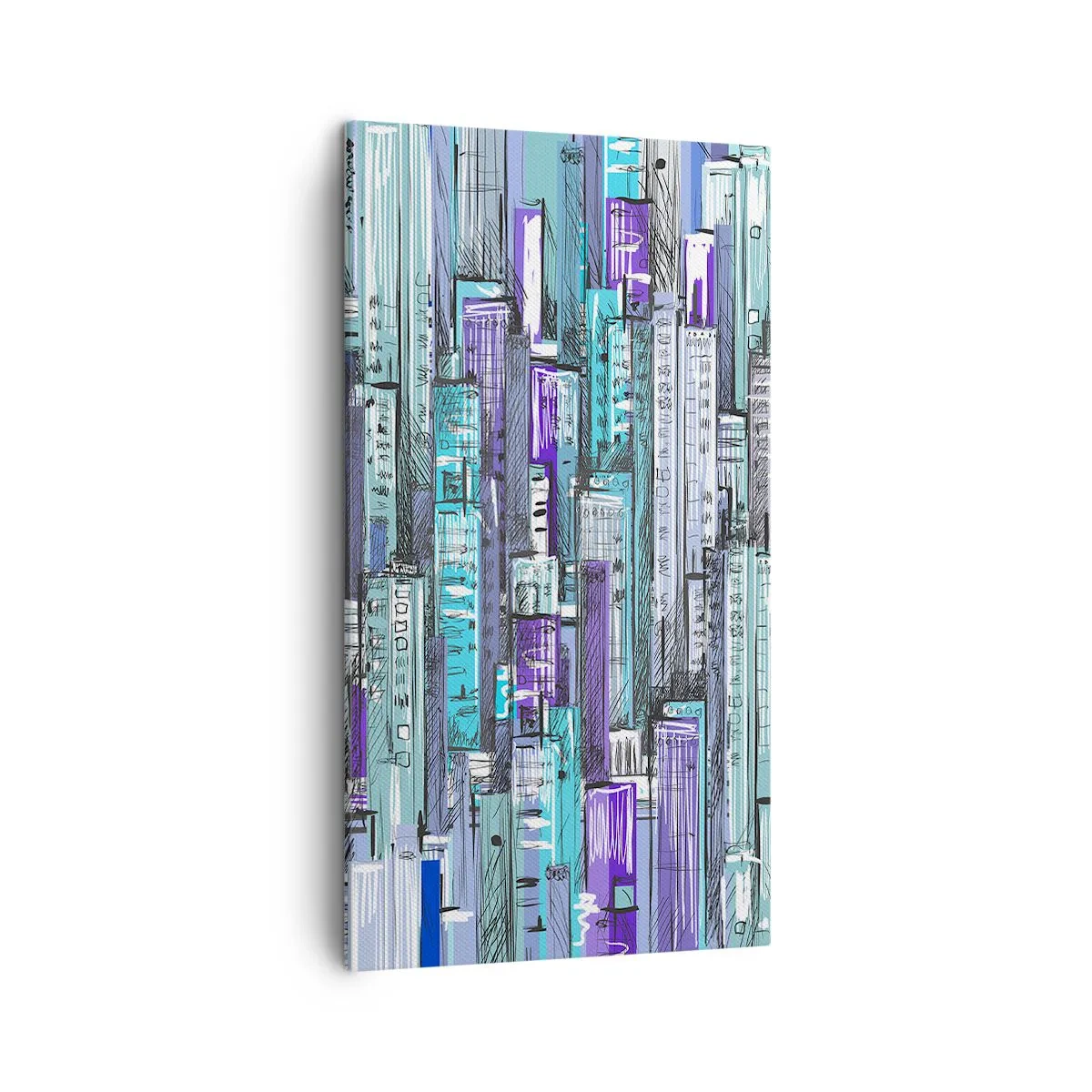 Quadro su tela - Stampe su Tela - Bluastri dal cielo - 45x80 cm