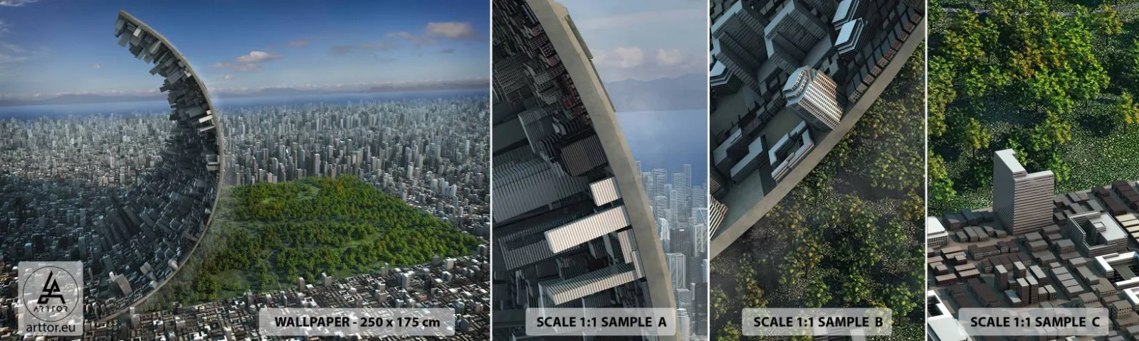 Campione di Fotomurale Adesivo Deluxe Sticker - La natura è eterna - Astrazione, Architettura, Progetto - 100x30 cm