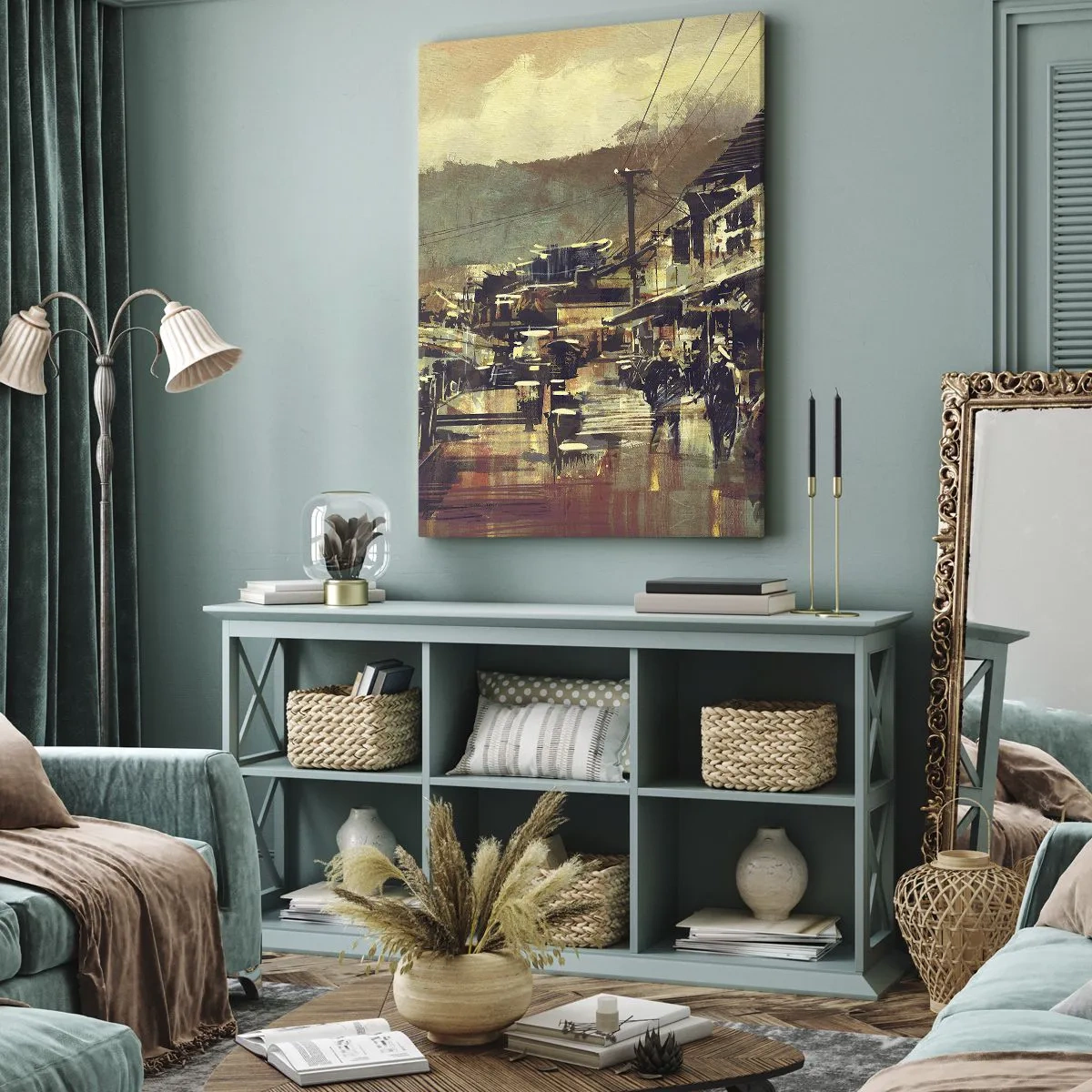 Quadro su tela - Stampe su Tela - La vita come ricchezza di grigio - 55x100 cm