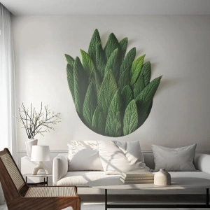 Fotomurali Standard Eco - Curiosità irrefrenabile - Saggio, Foglia di salvia, Erba - 350x256 cm