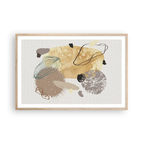 Poster in cornice rovere chiaro - Schizzologia applicata - 91x61 cm