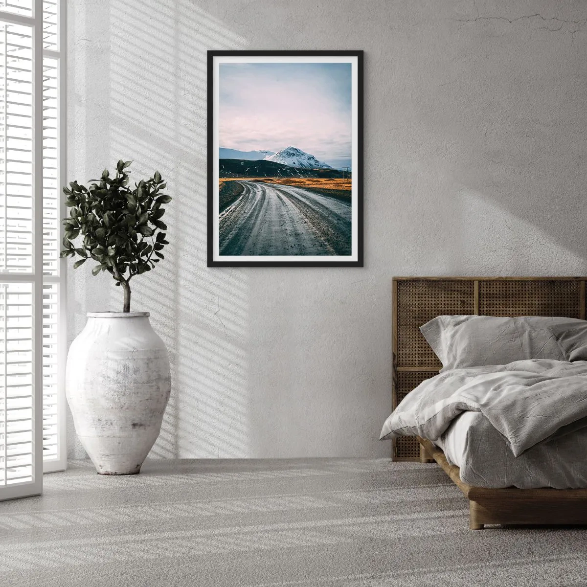 Poster in cornice nera - Nel clima dell'Islanda - 61x91 cm