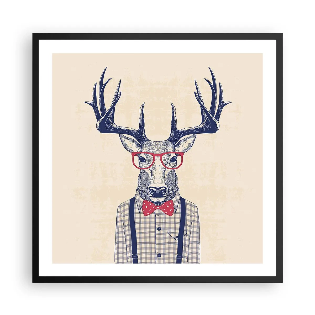 Poster in cornice nera - Divertente stravaganza - 60x60 cm