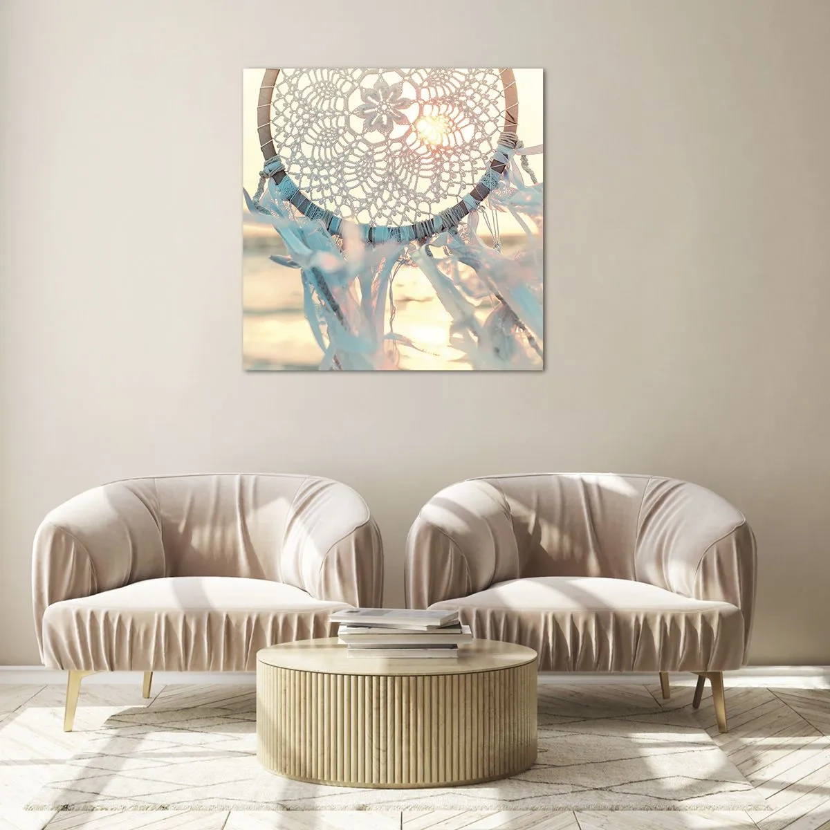 Quadro su vetro - Totem di pizzo - 70x70 cm