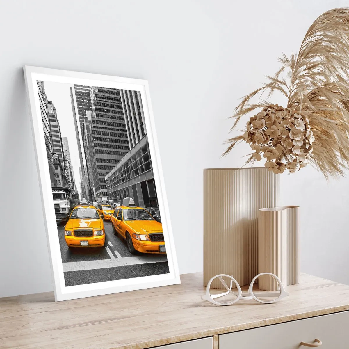 Poster in cornice bianca - Siamo noi che coloriamo la città - 50x70 cm