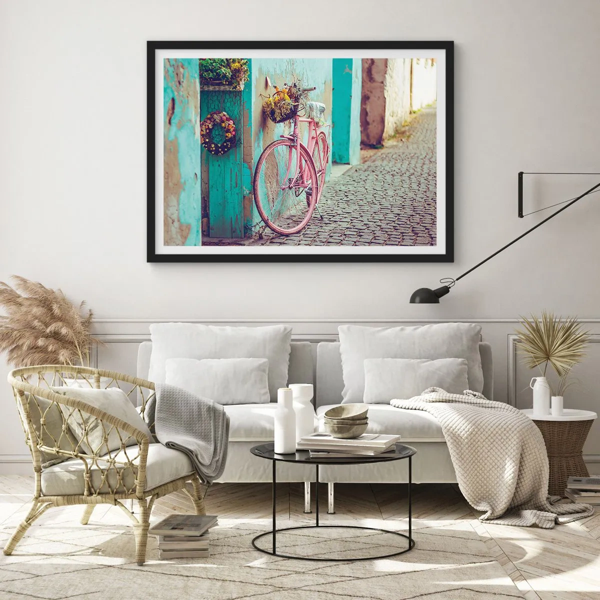Poster in cornice nera - Torno subito - 40x30 cm