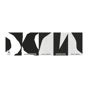 Campione di Fotomurale Premium Sand - Positivo - negativo - Bianco e nero, Astrazione, Pezzo - 100x30 cm