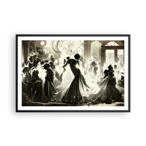 Poster in cornice nera - Il gran ballo in maschera - 91x61 cm
