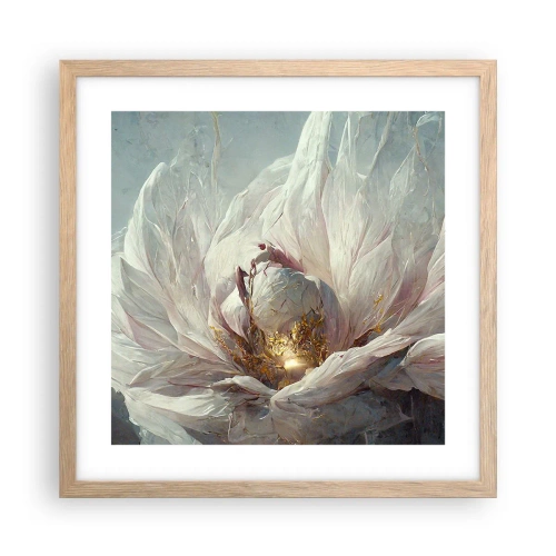 Poster in cornice rovere chiaro - Fiorisce ogni cento anni - 40x40 cm