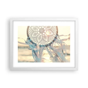 Poster in cornice bianca - Totem di pizzo - 40x30 cm