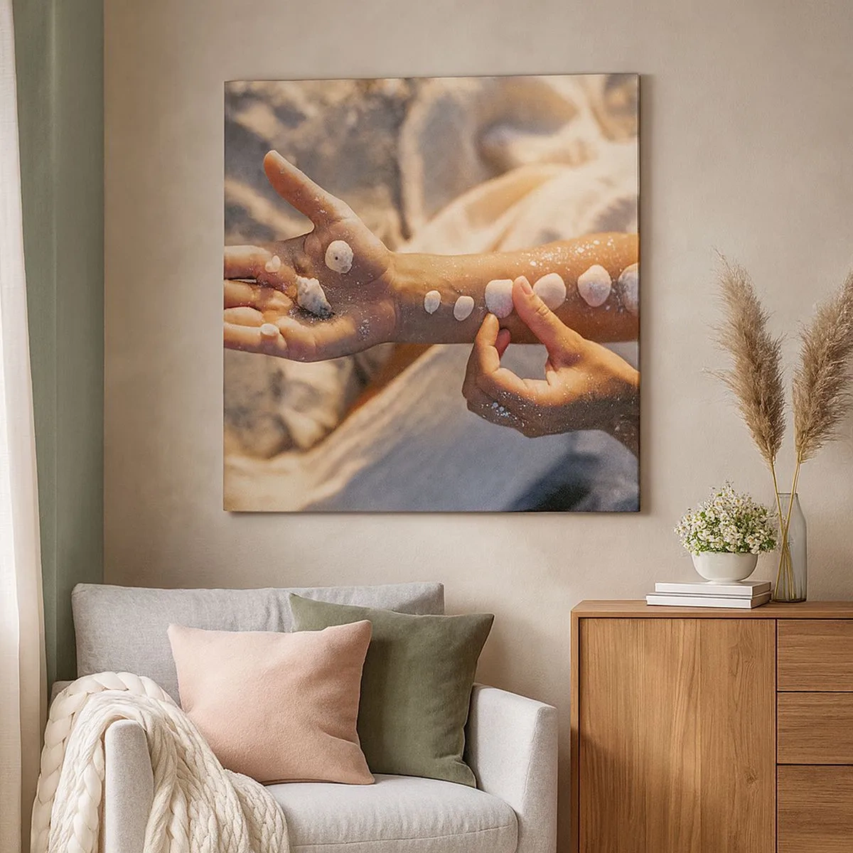 Quadro su tela - Stampe su Tela - La bellezza a portata di mano - 30x30 cm