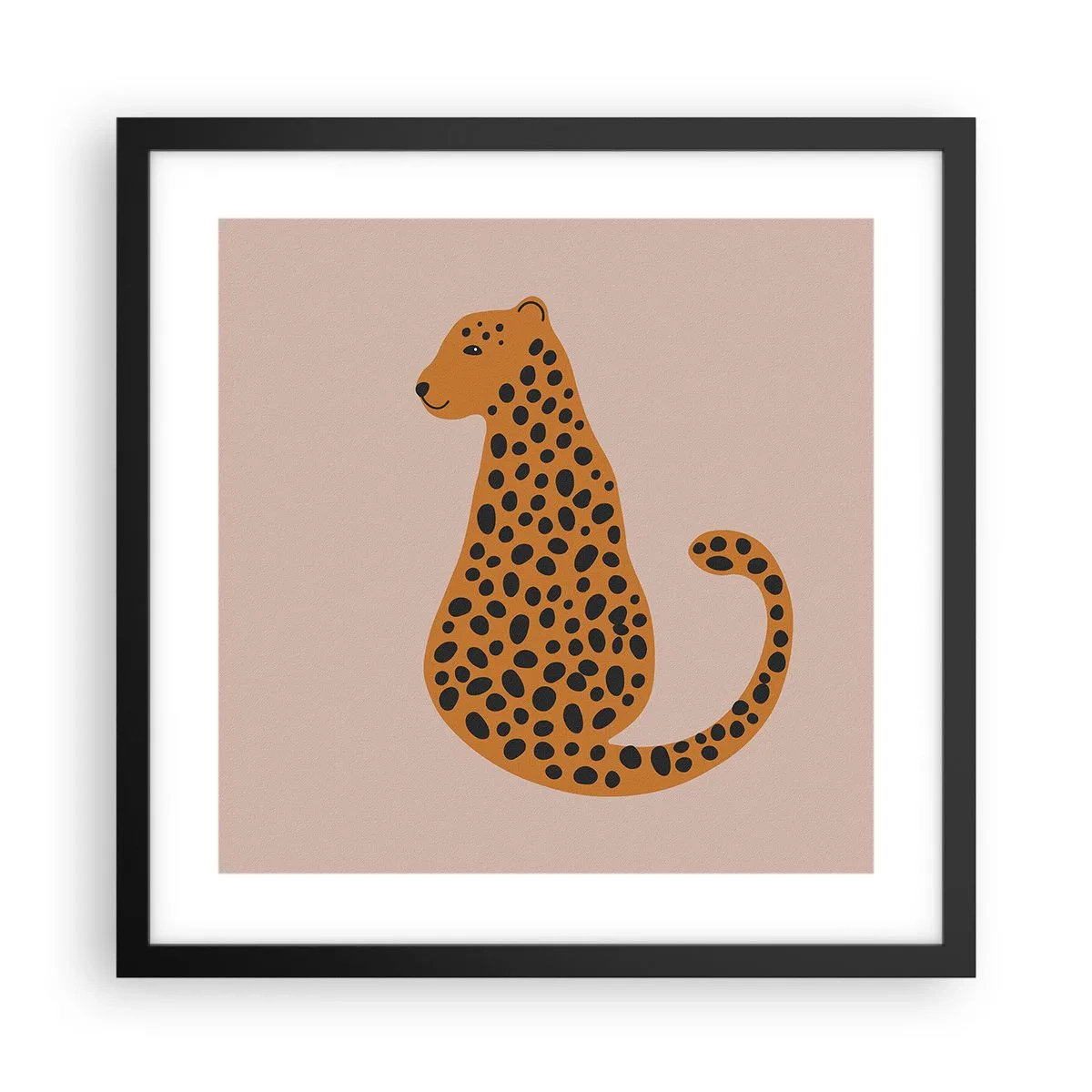 Poster in cornice nera - Il leopardo è un motivo di moda - 40x40 cm
