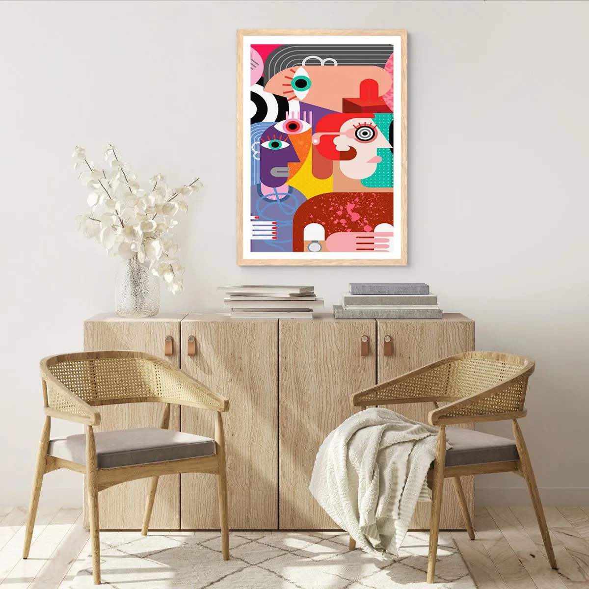 Poster in cornice rovere chiaro - Mi manda Picasso - 61x91 cm