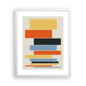 Poster in cornice bianca - Notazione musicale - 40x50 cm