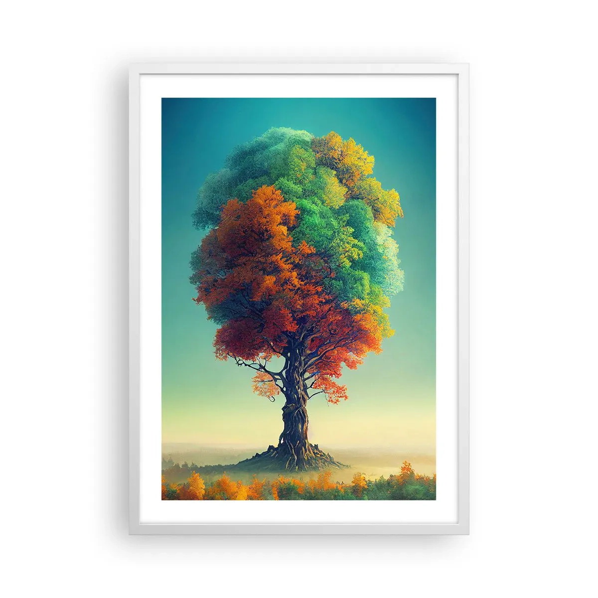 Poster in cornice bianca - La quercia: il padre della natura - 50x70 cm