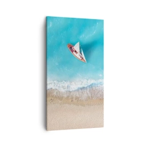 Quadro su tela - Stampe su Tela - Al confine del blu e dell'oro - 45x80 cm