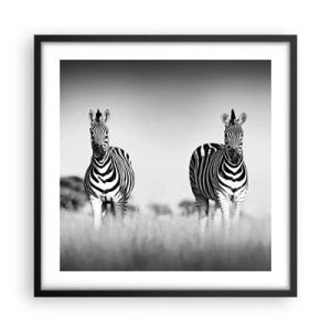 Poster in cornice nera - E tuttavia il mondo è bianco e nero - 50x50 cm