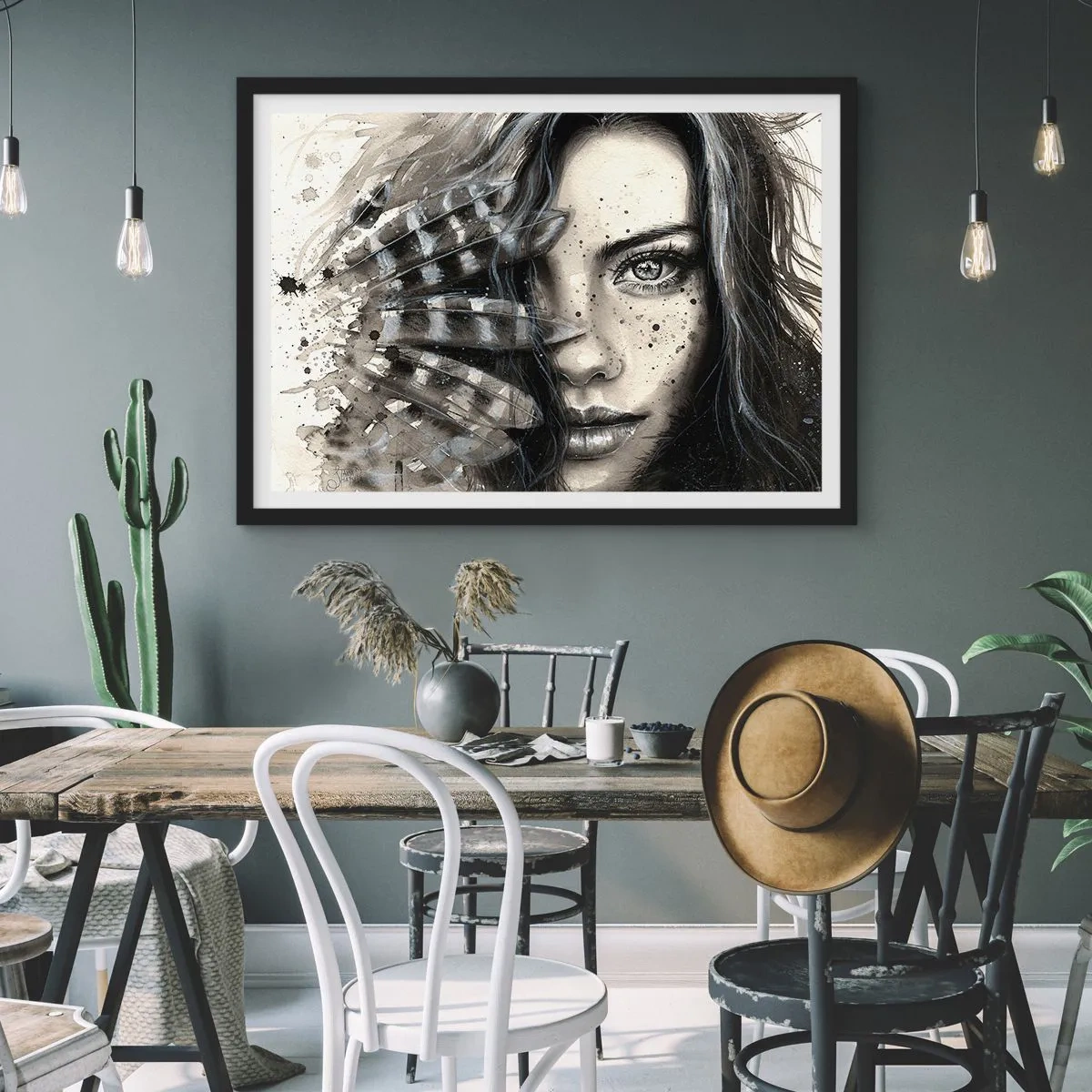 Poster in cornice nera - Bellezza selvaggia - 50x40 cm