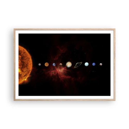 Poster in cornice rovere chiaro - Il nostro vicinato - 100x70 cm