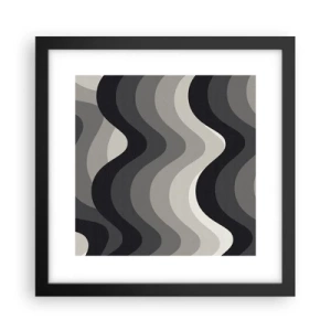 Poster in cornice nera - Un'onda dopo l'altra - 30x30 cm