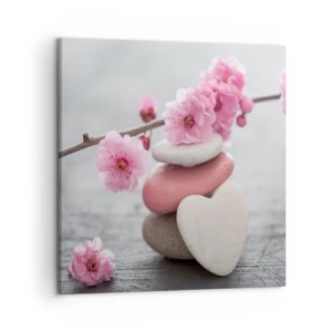 Quadro su tela - Stampe su Tela - Serenità con fiori di ciliegio - 50x50 cm