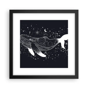Poster in cornice nera - Nell'oceano dell'universo - 30x30 cm