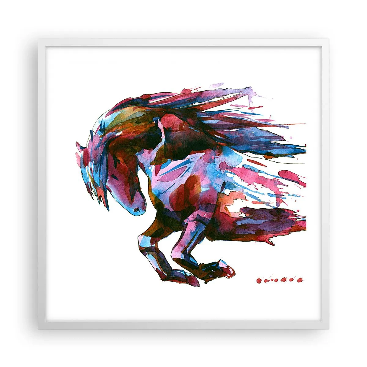 Poster in cornice bianca - In estasi - 60x60 cm