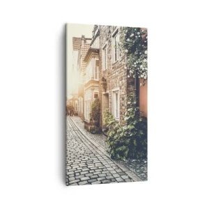 Quadro su tela - Stampe su Tela - L'angolo delle rose nella luce rosata - 45x80 cm