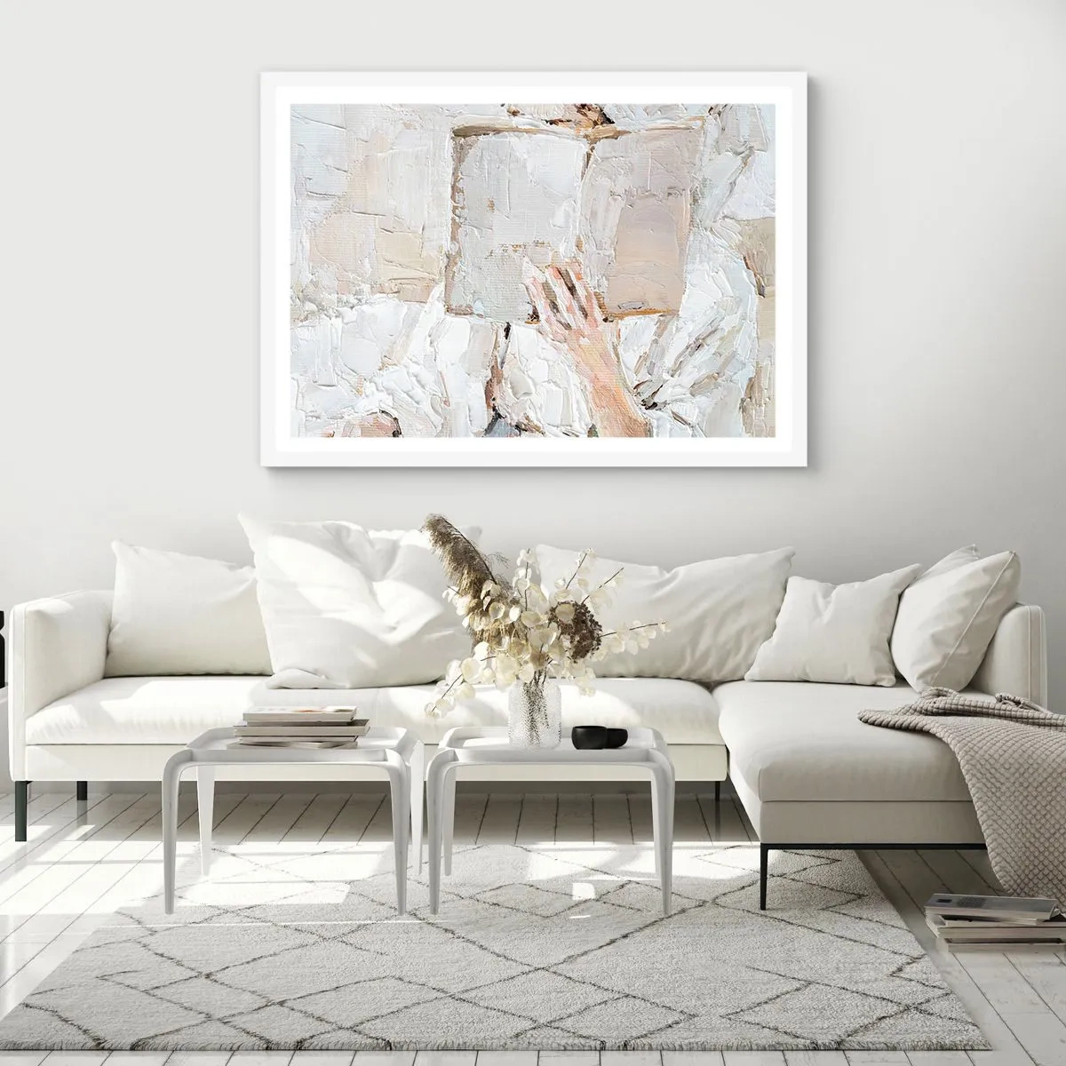 Poster in cornice bianca - In un altro mondo - 100x70 cm