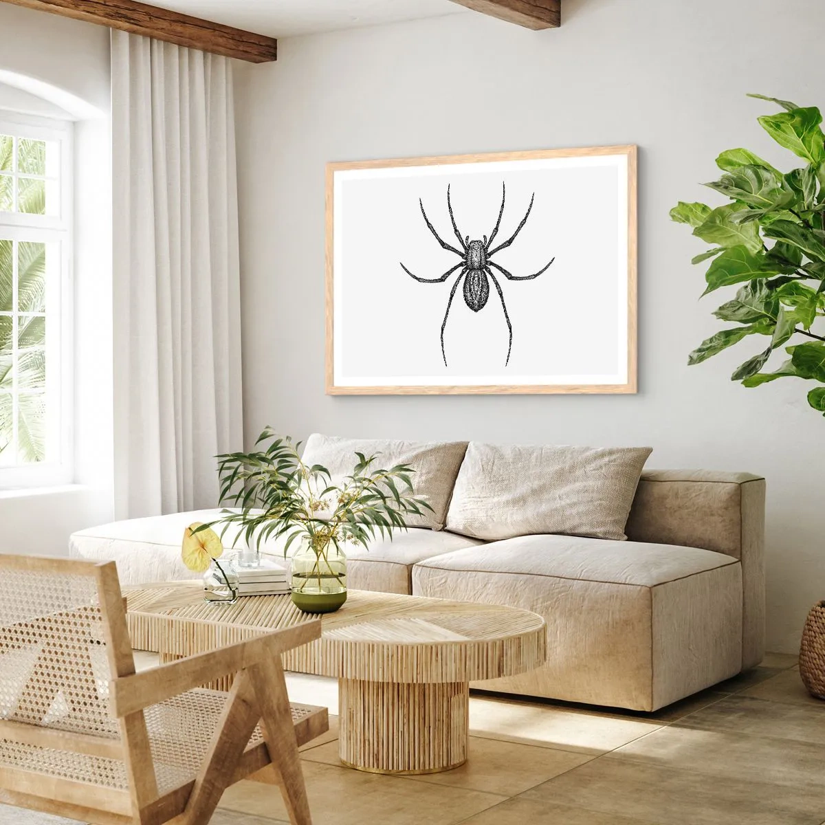 Poster in cornice rovere chiaro - Precisione inquietante - 100x70 cm