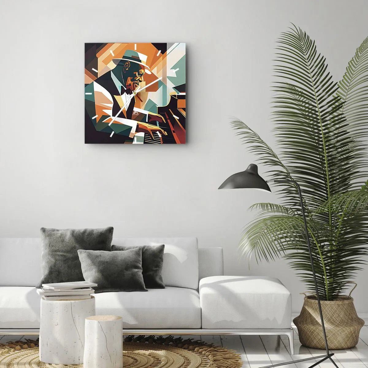 Orologio da parete - Orologio in Vetro - Tutto il jazz - 40x40 cm