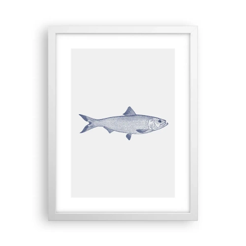 Poster in cornice bianca - Un saluto dai mari del nord - 30x40 cm