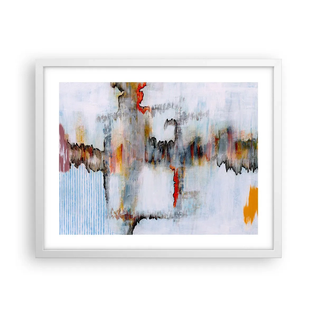 Poster in cornice bianca - Scritto sull'acqua - 50x40 cm