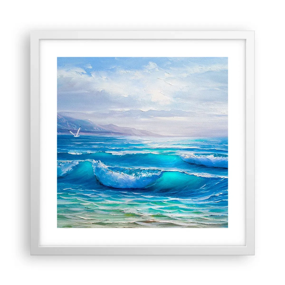 Poster in cornice bianca - Porta sollievo - 40x40 cm