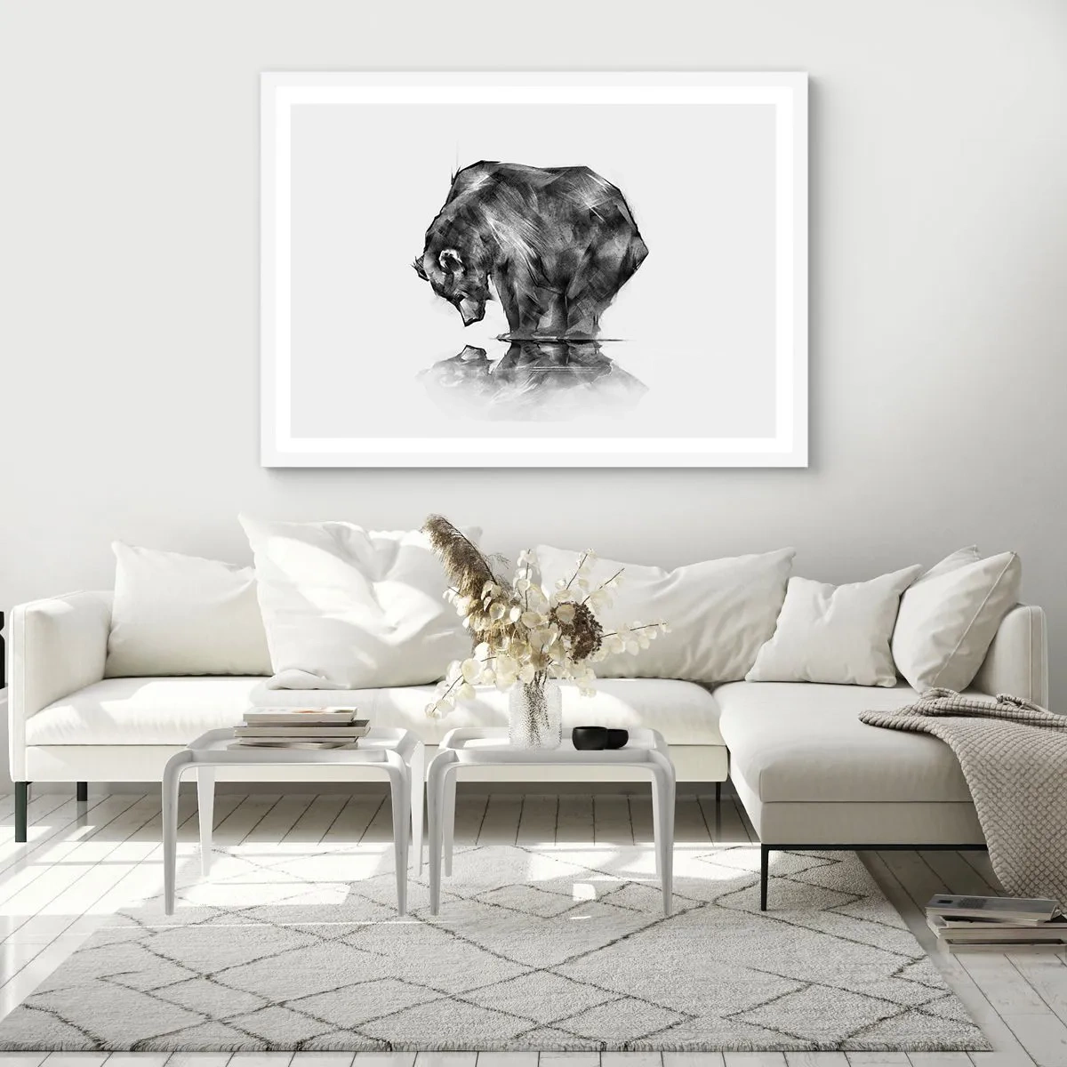 Poster in cornice bianca - Fa piacere vedere chi ci è caro - 100x70 cm