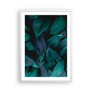 Poster in cornice bianca - Il verde puro - 50x70 cm