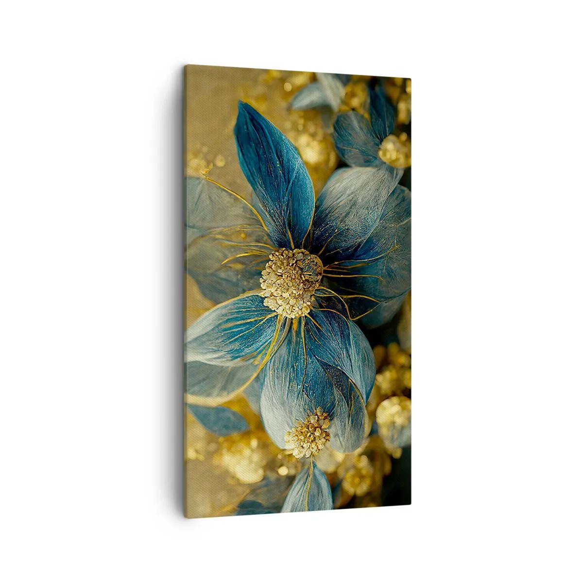 Quadro su tela - Stampe su Tela - Fiorire d'oro - 45x80 cm