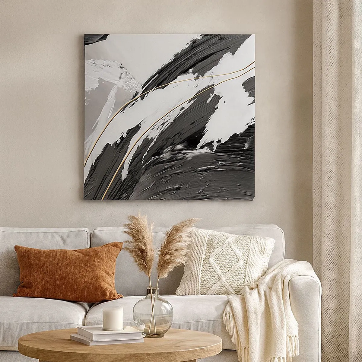 Quadro su tela - Stampe su Tela - Astrazione con sfarzo - 30x30 cm