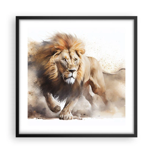 Poster in cornice nera - Il re si è mosso - 50x50 cm