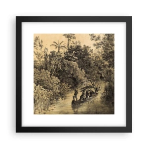 Poster in cornice nera - Viaggio alla fonte - 30x30 cm