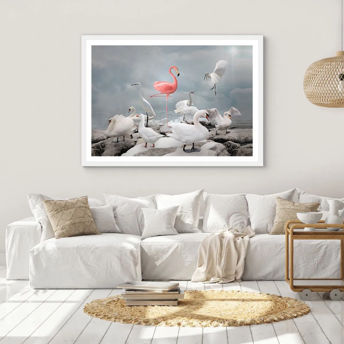 Poster in cornice bianca - Come sono arrivato qui? - 50x40 cm